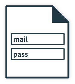 ファイル送信機能のダウンロードにはメールアドレスとパスワードの認証